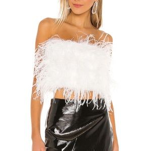 Feather Bustier Top